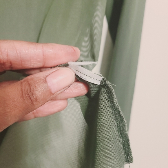 AFRM Los Angeles | Women's Long Sleeve Two Piece Green Skirt Set (Size Large/XL) - Picture 11 of 16